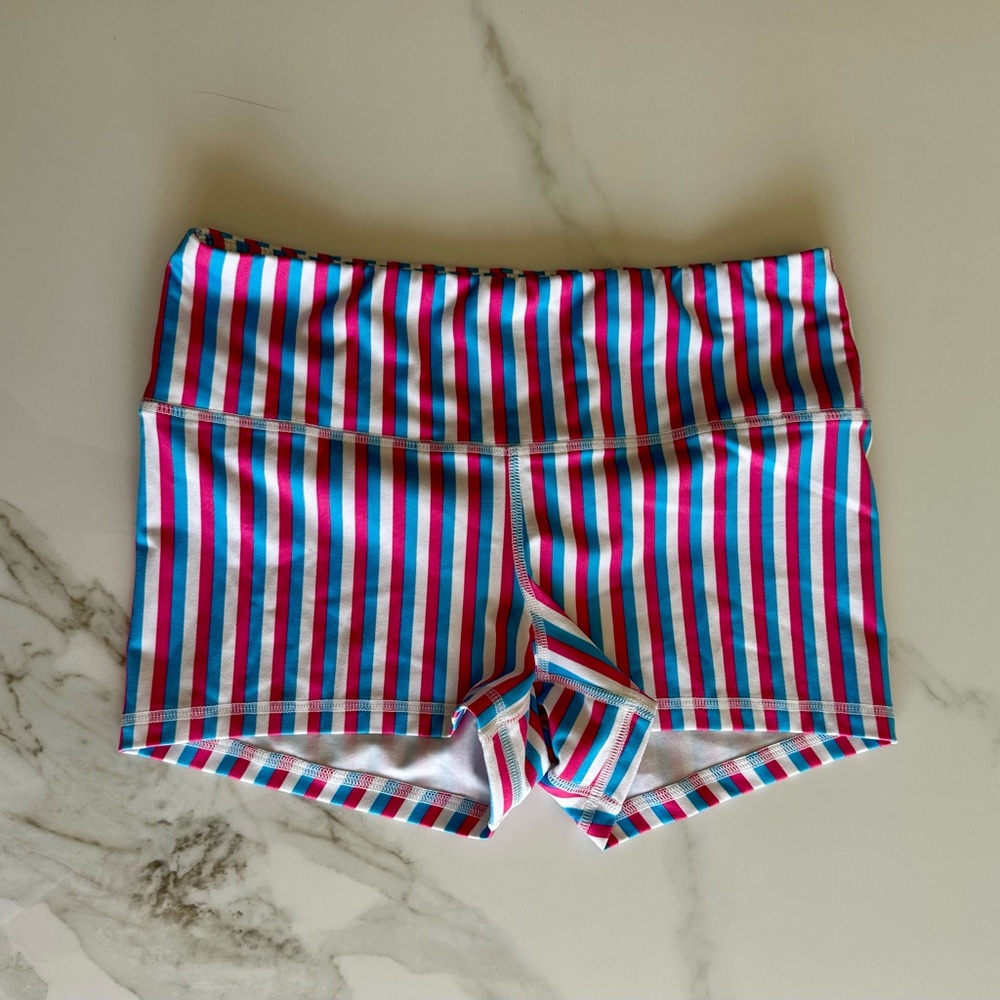 Fleo Pink and Blue Striped Shorts